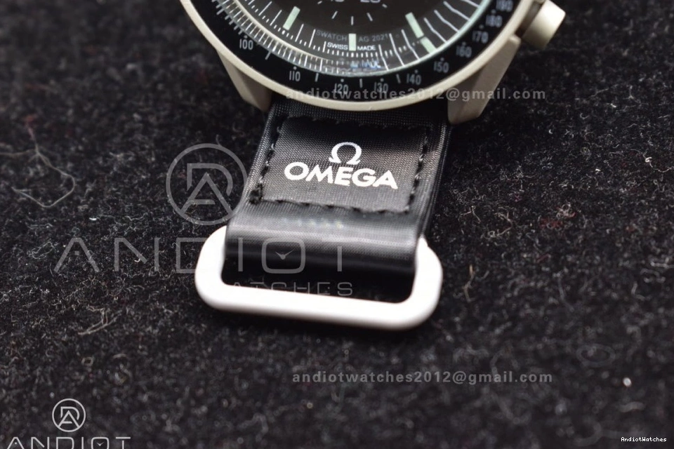 Swatch Omega Nylon The Bioceramic Moon Quartz 1184 to on x Vibrant Moonwatch Mission Strap 0519